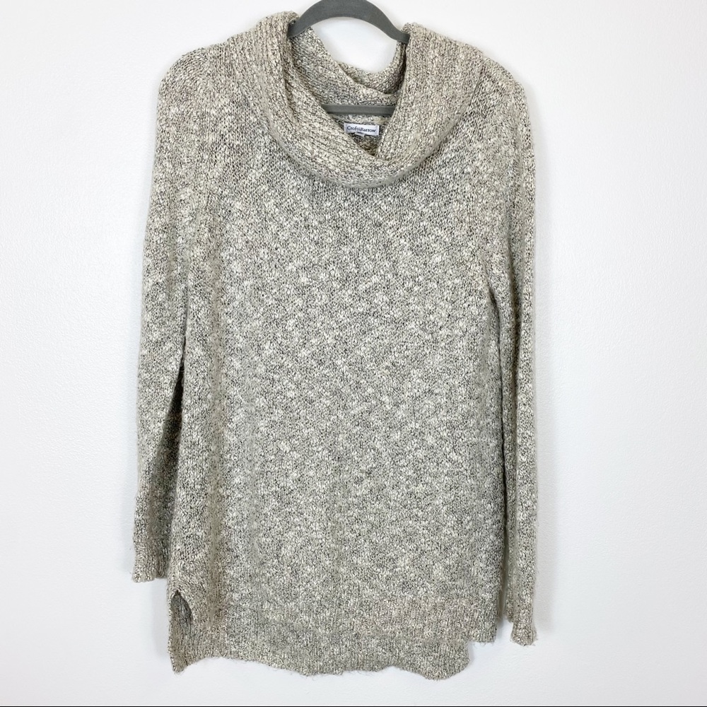 Croft & Barrow Gray Cowl Neck Sweater